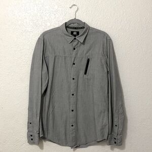 Rock & Republic gray button up mens size: medium